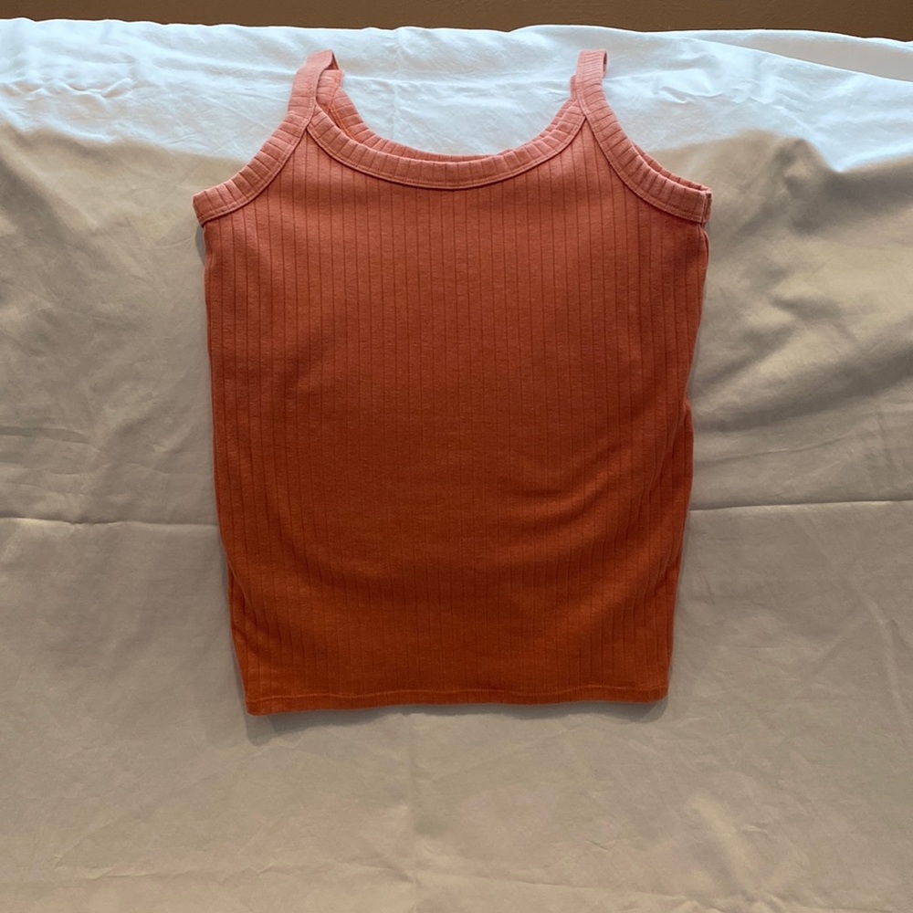 Aerie coral ribbed tank
